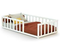 Webaby Cama bebe de suelo madera Blanco