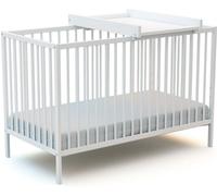 Webaby Cama y cambiador para la habitación del bebé en madera Blanco
