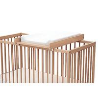 WEBABY - Cambiador extraíble para cuna madera MONA Haya Barnizada 60 x 120 cm