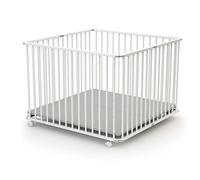 WEBABY - Parque de marera plegable de 100 x 100 Blanco