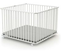 Webaby Parque infantil plegable madera Blanco 100 x 100 cm