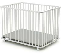 Webaby Parque infantil plegable madera Blanco 70 x 100 cm