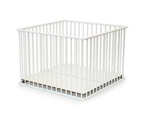 WEBABY - Parque madera fijo de 100 x 100 Blanco