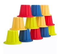 Webake 12 Piezas Moldes Gelatina para Postres Pastel Chocolate Helados Pudines Moldes para Hornear, 4 Colores