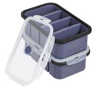 webake Bandeja de silicona para congelador con tapa, 1 taza de 250 ml, paquete de 2 recipientes de almacenamiento de sopa para congelar, bandeja extragrande para cubitos de hielo jumbo para sopa