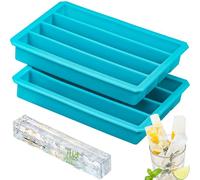 Webake Bandeja para Palos de Hielo de Silicona para Botella de Agua, Sticks, Cubitos de Hielo, Juego de 2 Bandeja Larga para palos de hielo, fácil liberación para Deportes y Botellas de Agua y Zumo