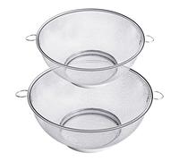 Webake Colador de arroz de acero inoxidable, 2 unidades, diámetro de 25,8 cm, 22 cm, con 2 asas