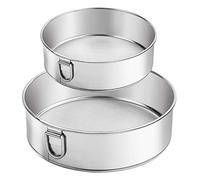 webake Colador de harina de acero inoxidable, colador fino de cocina, juego de 15 cm y 20 cm, 2 piezas de colador fino para harina, arroz, cereales, frijoles, frutas y verduras