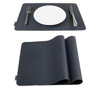 Webake Juego de 2 Manteles Individuales de Silicona Antideslizantes Manteles Individuales Tela Protección de encimera 45 x 30 cm (Negro)