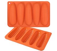 Webake Juego de 2 moldes de pan de maíz de silicona para hornear palitos de maíz sureños