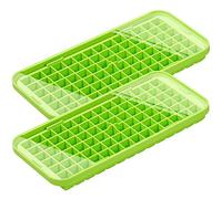Webake Mini moldes cuadrados de silicona para cubitos de hielo con tapas, 2 bandejas pequeñas de 1,5 cm, bandeja cuadrada para cubitos de hielo para cerveza, cócteles, agua, refrescos, frutas