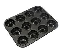 webake Molde Bizcocho para Savarin Antiadherente Redondo 12 cavidades Forma de Pastel para Horno ø7 cm