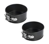 webake Molde de Horno Desmontable Redondo Mini Molde Tarta 11 cm Antiadherente Molde Bizcocho Desmontable Springform para Tartas, Juego de 2