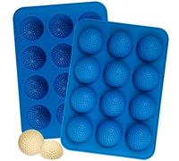 Webake Molde de silicona para bombones de golf, 2 unidades, con 12 agujeros, para caramelos, chocolates