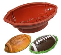 webake Molde de silicona para hornear pelota de rugby 11 pulgadas Rugby molde de silicona antiadherente pastel molde