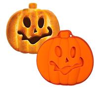 webake Molde de silicona para tartas de calabaza de 8 pulgadas con diseño de Jack O Lantern, molde de pastel de Halloween, molde de pastel para fiesta de Halloween