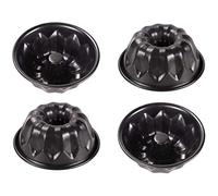 webake Molde para hornear con forma de anillo estriado de 11 cm Mini Molde de Kugelhopf para Hornear Antiadherente, 4 unidades