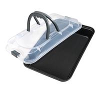 Webake Molde para hornear de 9 x 13 pulgadas con tapa y asa, molde antiadherente para tartas, juego de 2 piezas rectangular para transportar y servir