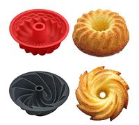 webake Molde redondo para tartas con forma de anillo pequeño, 2 unidades, 15 cm, antiadherente, para Savarin