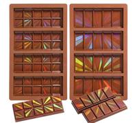 Webake Molde Silicona Bombones 2 Piezas Molde de Chocolatina Antiadherente Moldes para hornear de cocina para Trufas Gominolas Turrón Cubitos de Hielo