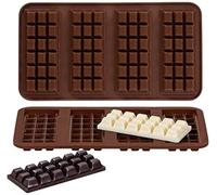 Webake Moldes de Silicona para Bombones Break Apart Chocolate Forma Antiadherente Barra de Energía y Moldes de Proteínas - Paquete de 2