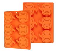 webake Moldes de silicona para tartas de calabaza, 2 unidades, diseño de Acción de Gracias, otoño, para hacer jabón, caramelo, magdalenas, chocolate, decoración de pasteles