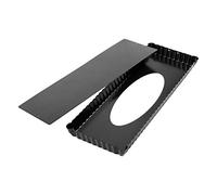 webake Moldes para Tarta Antiadherentes Pequeños para Tartaletas Rectangular Quiche Pie Pan con Parte Inferior Extraíble, 35,6x14,5x3 cm Negro