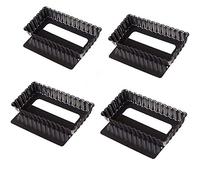 webake Moldes para Tarta Antiadherentes Pequeños para Tartaletas Rectangular Quiche Pie Pan con Parte Inferior Extraíble, 4,5 Pulgadas Paquete de 4