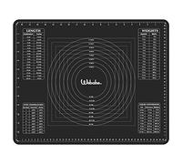 Webake Tapete de silicona para hornear 50 x 40 cm Reutilizable Antiadherentes Lámina de Tapetes para Láminas de Horno Papel de horno para fondan Negro