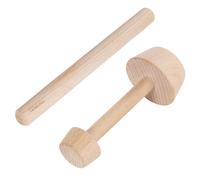 Webake Wood Rolling Pin and Tart Tamper Set,12 Inch Dough Roller for Baking Pie Shell cookies Pasta Ravioli and Pastry