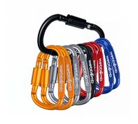 WEBBOMB 10 unidades de mosquetones multicolor con cierre de rosca, llaveros, 8 cm, para bomberos, llaves, deportes, senderismo (multicolor)