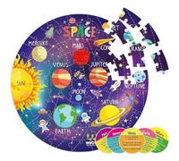 Webby Amazing Solar System Jigsaw Floor Puzzle 60 Piezas con 4 Tarjetas Dobles Laterales