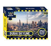 Webby Dubai Skyline Rompecabezas | 252 Piezas | 43 x 29 cm | Reverso con código A-B para un fácil Montaje | Mejora la concentración