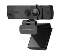 Webcam 4k conceptronic amdis07b 8.3mp - 4k ultra hd - usb - angulo vision 80º - enfoque automatico - doble microfono integrado