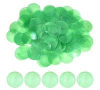 WEBEEDY 100 piezas de conchas verdes de 50 mm redondas naturales con 2 agujeros, colgantes naturales para campanillas de viento, manualidades, arte de pared, joyería, Navidad, boda, decoración del