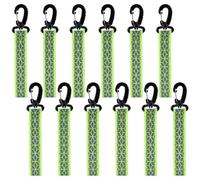 WEBEEDY 12 Piezas Rayas Reflectantes Verde Llavero Reflectante Brilla En La Oscuridad Reflectores Correa Alta Visibilidad Reflector De Seguridad Colgante Para Ropa Mochila Al Aire Libre 20cm