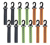 WEBEEDY 12 tiras reflectantes de 3 colores que brillan en la oscuridad, correas reflectoras de seguridad para llavero, etiquetas reflectantes para ropa, bolsas, mochila, decoración al aire libre