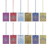 WEBEEDY 12 unids japonés Omamori Amuleto Bolsa de la suerte Bendición Colgante Buena Suerte Bolsa Colgantes Encantos para Bendición Seguridad Riqueza Amor