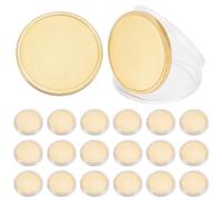 WEBEEDY 20 piezas de monedas de latón sólido de 40 mm con caja protectora acrílica, grabado en oro para monedas de desafío personalizado, fabricación de joyas, proyectos de recompensas, regalos de