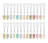 WEBEEDY 26 Piezas 13 Estilos Luminoso Gato Colgante Móvil Gato Resina Colgante para Teléfono Móvil Fácil de Instalar y Quitar Colgante Animal Para Colgar En La Mochila Cartera Decoración De Cámara