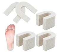WEBEEDY 30 almohadillas de talón de herradura para pies, almohadillas metatarsianas blancas en forma de U para zapatos de mujer, almohadilla adhesiva de fieltro de lana para tacones altos, zapatos de