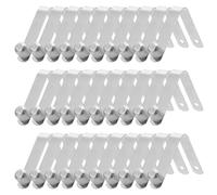 WEBEEDY 30 clips de acero inoxidable para poste de tienda de campaña, remo de kayak, botón de resorte, clips de botón, pasador de tubo de bloqueo para kayak, remo, tienda de campaña, camping