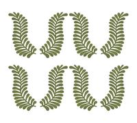 WEBEEDY 4 pares de hojas de parches termoadhesivos de hierro verde aplicado adornos costura en parches bordados de hojas para vestido de boda, bricolaje, decoración de costura, 19 x 7 cm
