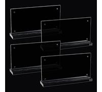 WEBEEDY 4 unids acrílico dólar Bill Holder funda de plata para facturas papel moneda titular para coleccionistas tarjeta exhibición