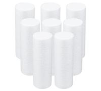 WEBEEDY 8 piezas 15cm Cilindros de Espuma para Artesanía Tubos de Espuma Blanca Varillas de Poliestireno Expandido Palos de Espuma Ligero para Arreglo Floral Proyectos Arte DIY Decoración Hogar