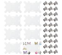 WEBEEDY 8 - Portatarjetas con 30 cierres seguros, soporte de parches de acrílico vertical de 9 agujeros para enfermera, asistente médico, oficina, empleado, tarjeta de identificación