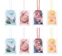 WEBEEDY Bolsa de bendición de la suerte de 8 piezas amuleto japonés Omamori encanto bendición bolsa koi ommamori amuleto 4 tipos de bolsas colgantes koi