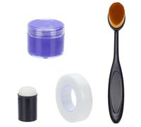 WEBEEDY Crema borrable por calor para transferencia de patrones, 20 g/bote de color azul con pincel de esponja y cinta adhesiva para marcar telas