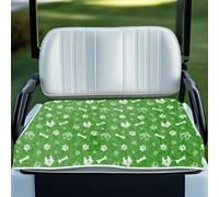 WEBEEDY Fundas de asiento de carrito de golf con estampado de huellas de perro, toalla universal de microfibra para asiento de carrito de golf, para verano o invierno, para amantes de las mascotas