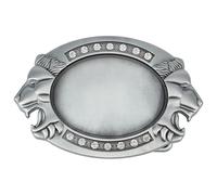 WEBEEDY - Hebilla de cinturón de estilo vintage de vaquero occidental para personalizar con diamantes de imitación para hombres y mujeres, ideal para diario y trajes occidentales, regalo de plata